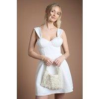 Coast Women's Bridal Edie Pearl Detail Shaped Shoulder Bag in Ivory