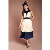 Coast Women's Mono Colour Block Belted Midi Dress | Size: 16