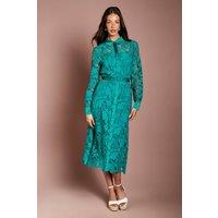 Coast Women's Lace Shirt Dress in Teal | Size: 14