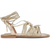 Carvela Women's 'Marina Flat Tie Sandal' Sandals in Gold | Size: 8