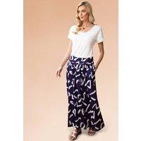 Hot Squash Women's Boho Maxi Skirt in Navy | Size: 10