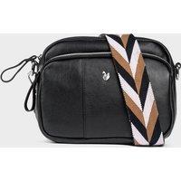 Assots London Women's KEW' Soft Nappa Full Grain Real Leather Crossbody Bag in Black
