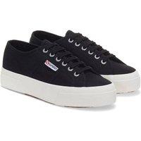 Superga Women's 2740 Lace Up Platforms in Black | Size: 3.5