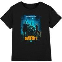 The Walking Dead Dead City Poster Art Kids T-Shirt, Black | Size: 7-8 Years