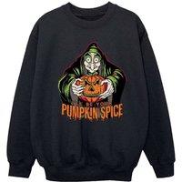 Disney Girl's Pumpkin Spice Evil Queen Villains Sweatshirt in Black | Size: 7-8 Years