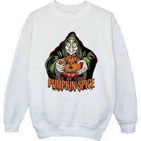 Disney Girl's Pumpkin Spice Evil Queen Villains Sweatshirt in White | Size: 9 Years