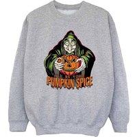 Disney Girl's Pumpkin Spice Evil Queen Villains Sweatshirt in Grey | Size: 5-6 Years