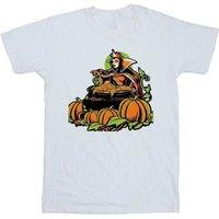 Disney Boy's Evil Queen Villains Cotton Halloween T-Shirt in White | Size: 9 Years
