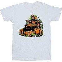 Disney Girl's Evil Queen Villains Cotton Halloween T-Shirt in White | Size: 7-8 Years