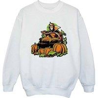 Disney Girl's Evil Queen Villains Halloween Sweatshirt in White | Size: 12-13 Years