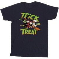 Disney Boy's Trick Or Treat Cotton T-Shirt in Navy | Size: 7-8 Years