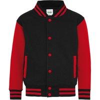 AWDis Varsity Jacket in Black | Size: 3-4 Years