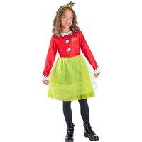 The Grinch Girl's Santa Costume Set | Size: 7-9 Years