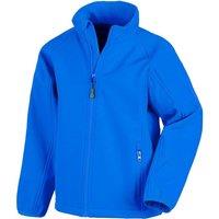 Result Recycled 2 Layer Printable Soft Shell Jacket in Blue | Size: 9-10 Years