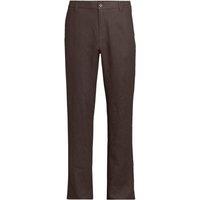 Lands' End Men's Straight Leg Elasticated Waist Linen Trousers in Walnut | Size: 38R