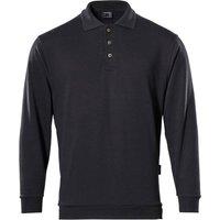 Mascot Men's Trinidad Crossover Polo Sweatshirt in Black | Size: Large