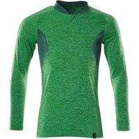 Mascot Men's Accelerate Flecked Coolmax Long-Sleeved Polo Shirt in Light Green | Size: Small