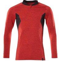 Mascot Men's Accelerate Flecked Coolmax Long-Sleeved Polo Shirt in Light Red | Size: Small