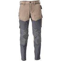Mascot Men's Customised Knee Pad Pockets Regular Work Trousers in Khaki | Size: 29L