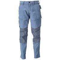 Mascot Men's Customised Knee Pad Pockets Regular Work Trousers in Mid Blue | Size: 36R