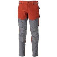 Mascot Men's Customised Knee Pad Pockets Regular Work Trousers in Light Red | Size: 29L
