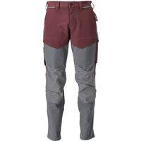 Mascot Men's Customised Knee Pad Pockets Regular Work Trousers in Maroon | Size: 40.5R