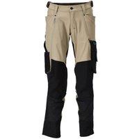 Mascot Men's Advanced Knee Pad Pockets Work Trousers in Light Khaki | Size: 36R