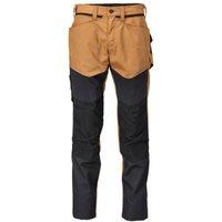 Mascot Men's Customised Colour Block Knee Pad Pockets Work Trousers in Light Brown | Size: 34R