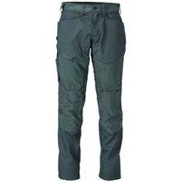 Mascot Men's Customised Colour Block Knee Pad Pockets Work Trousers in Green | Size: 28R