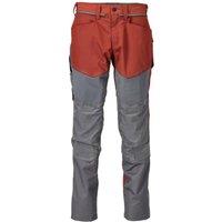 Mascot Men's Customised Colour Block Knee Pad Pockets Work Trousers in Light Red | Size: 28R