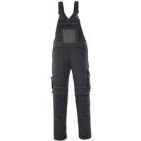 Mascot Men's Unique Leipzig Knee Pad Pockets Work Bib & Brace Overall in Black | Size: 48R