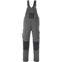 Mascot Men's Unique Leipzig Knee Pad Pockets Work Bib & Brace Overall in Dark Grey