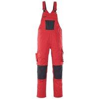 Mascot Men's Unique Leipzig Knee Pad Pockets Work Bib & Brace Overall in Red | Size: 34R