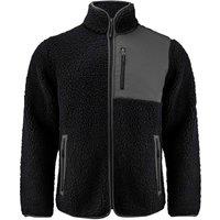 James Harvest Men's Kingsley Sherpa Fleece Jacket in Black | Size: Medium