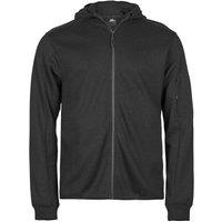 TEE JAYS Men's Athletic Full Zip Hoodie in Black | Size: XL