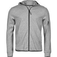 TEE JAYS Men's Athletic Full Zip Hoodie in Grey | Size: XS