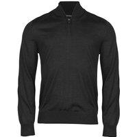 TEE JAYS Men's Half Zip Jumper in Black | Size: Medium