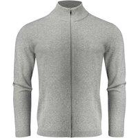 James Harvest Men's Ashland Knitted Cardigan in Grey | Size: 3XL