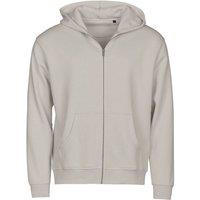 TEE JAYS Men's Urban Hooded Full Zip Hoodie in Off-White | Size: 2XL