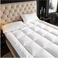 Living and Home 10cm Comfortable Quilted Mattress Topper in White | Size: Single