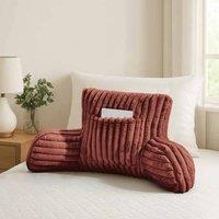 GAVENO CAVAILIA Super Comfy Ribbed Warm Cuddle Cushion in Burnt Orange