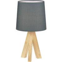First Choice Lighting Hubert - Natural Wooden Tripod Lamp