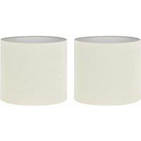 First Choice Lighting Set of 2 White Pleated 15cm Table Lamp Shades