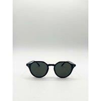 SVNX Classic Preppy Plastic Frame Sunglasses in Black
