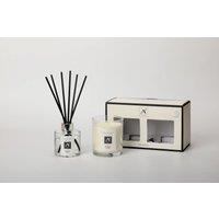 Aroma Naturals Minimalist Luxe Candle & Reed Diffuser Gift Set Puissance Visuelle Scent in White | Size: Medium