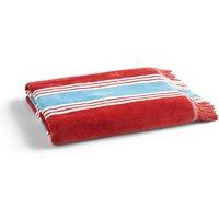 CHRISTY 'College' Hammam Inspired Fringed Beach Towel in Red