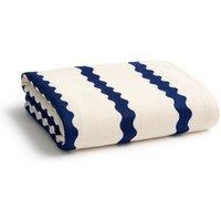 CHRISTY 'Take Away' Striped Heritage Style Compact Ultra-Light Beach Towel in Blue