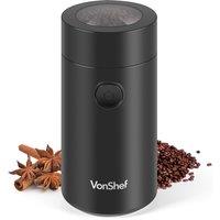 VonShef Electric Coffee Bean Grinder in Black