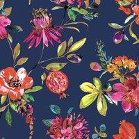 Holden Dcor Melgrano Floral Wallpaper in Navy