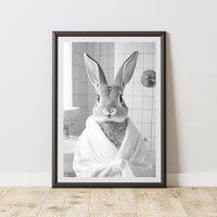 60 SECOND MAKEOVER Bunny Bathrobe Dressing Gown Animal Print | Size: A3